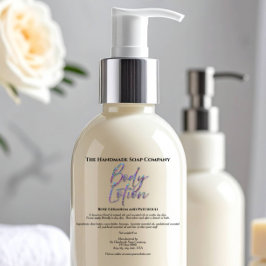 Genomskinlig holografisk kroppslotionflasksticker fyrkantigt klistermärke