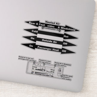 Genomskinlig inre fönsterdekal AirCooledVanagon Klistermärken