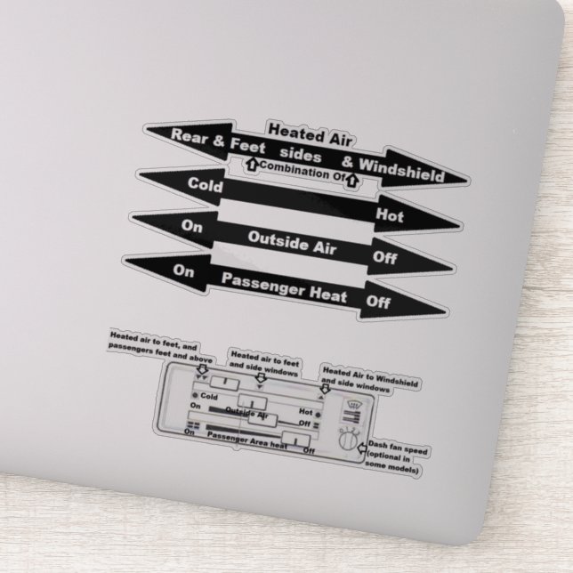 Genomskinlig inre fönsterdekal AirCooledVanagon Klistermärken (Detalj)