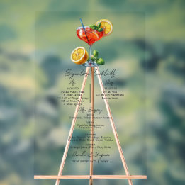 Genomskinlig italiensk Bröllop Namnteckning Cockta