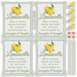 Genomskinlig limoncello-Pris för 4 etiketter