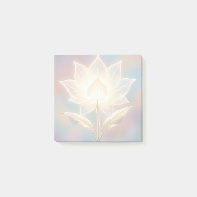 Genomskinlig Lotus på Mjuk Bakgrund Post-it Block (Framsida)