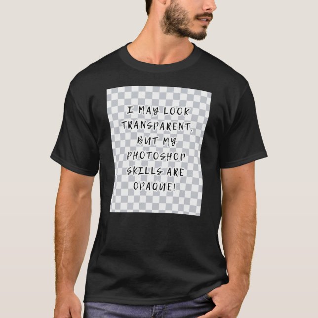 Genomskinlig Photoshop T-shirt för grafikdesigner (Framsida)