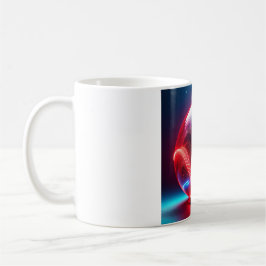 Genomskinlig Reflekterande Röd Glob Med Stjärnexpl Kaffemugg