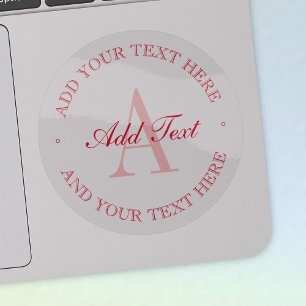 Genomskinlig röd elegant med minimalistisk röd red klistermärken