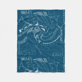 Genomskinlig skrikning som upprepar Ashley Välj fä Fleecefilt