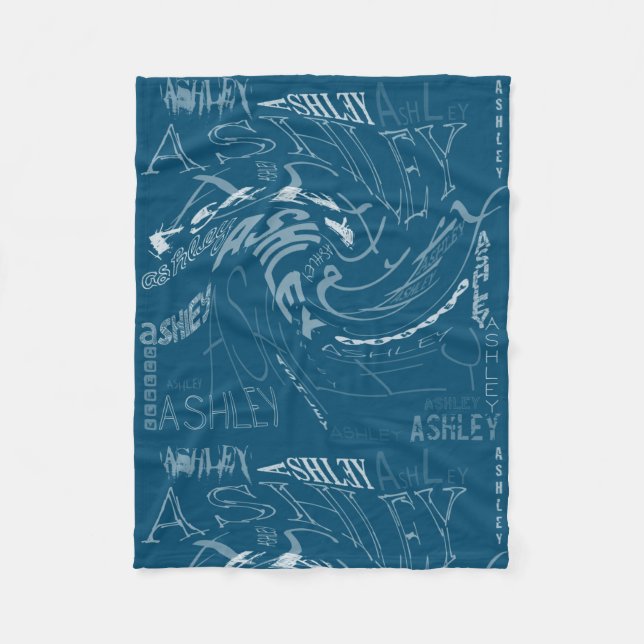 Genomskinlig skrikning som upprepar Ashley Välj fä Fleecefilt (Framsidan)