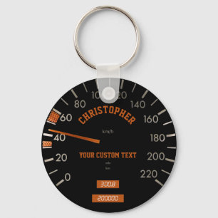Genomskinlig Speedometer på instrumentbrädan Nyckelring
