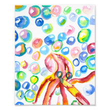 Genomskinlig utskrift av bläckfisk