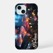 Genomskinliga Orange Fluorescerande Blommor -