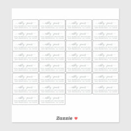 Genomskinliga Returetiketter för calligrafi 30x Klistermärken