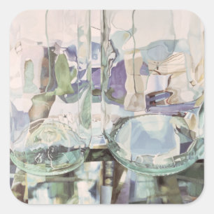 Genomskinlighet för grönt fyrkantigt klistermärke