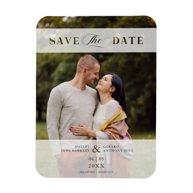 Genomskinlighet, klippa ut Papper effekt Fotoskrip Magnet (Vertikal)