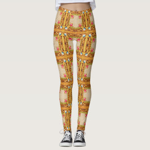 genomskinligt streckogenomskinligt tryck leggings