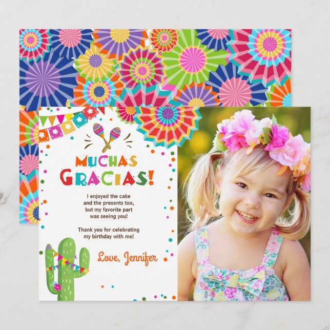 Genomsnitt Muchas Gracias för Nacho för Inbjudningar (Fram/baksida)