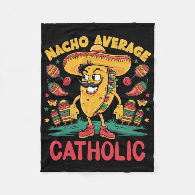 Genomsnittlig Nacho katolsk Cinco De Mayo Mexikans Fleecefilt (Framsidan)