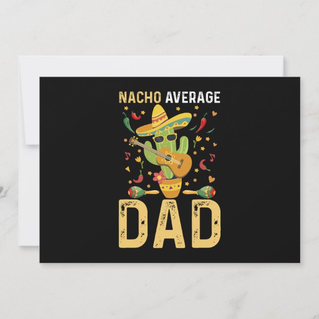 Genomsnittlig Nacho Pappa Cinco De Mayo Mexikansk  Julkort (Framsida)