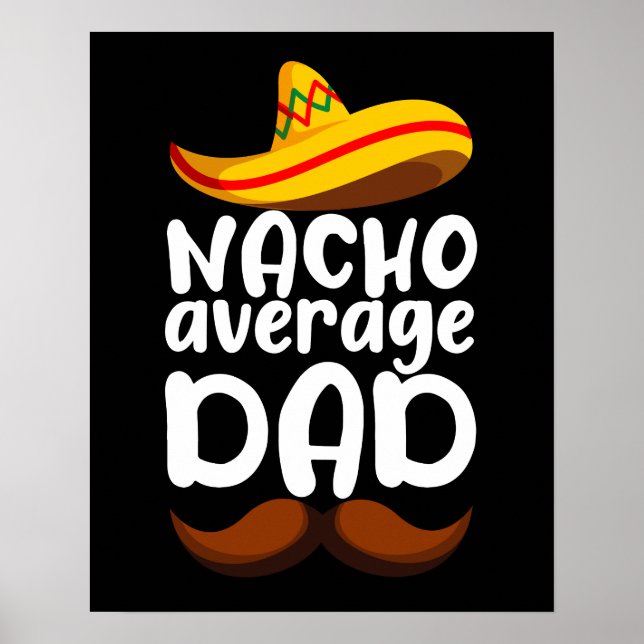 Genomsnittlig pappa Cinco de Mayo Mexikansk pappa Poster (Framsidan)