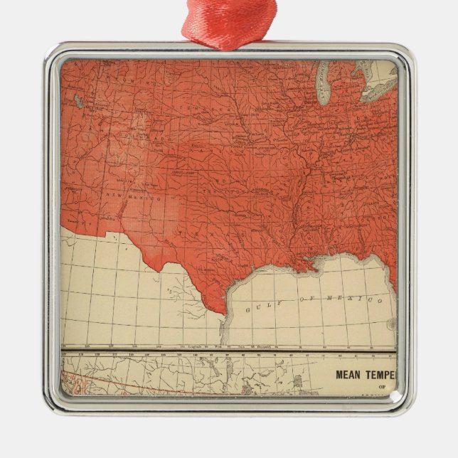 Genomsnittlig temperatur julgransprydnad metall (Framsidan)