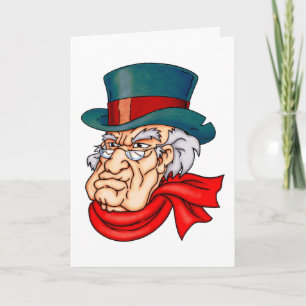 Genomsnittliga gammala Scrooge Helgkort