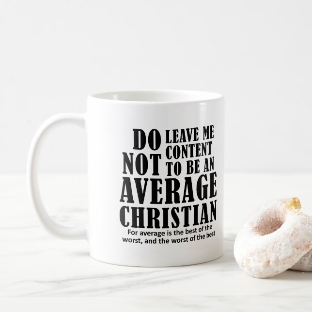 Genomsnittliga kristna citat ordspråk kaffemugg (Med munk)