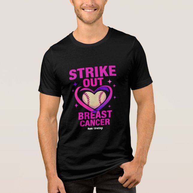 Genomstruken Domestic Violenc för bröstcancermedve T Shirt (Framsida)
