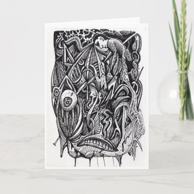 Genomstungen av Brian Benson välkomstkort Kort (Framsida)