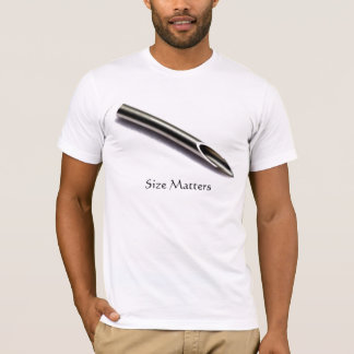 Genomträngande nål, formatmaterier tee shirt