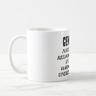 GENOPACE Nationer och religioner som lever i fred. Kaffemugg