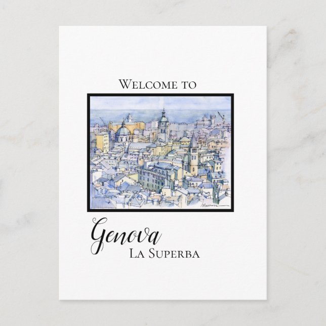 Genova la superba helg vykort (Framsida)