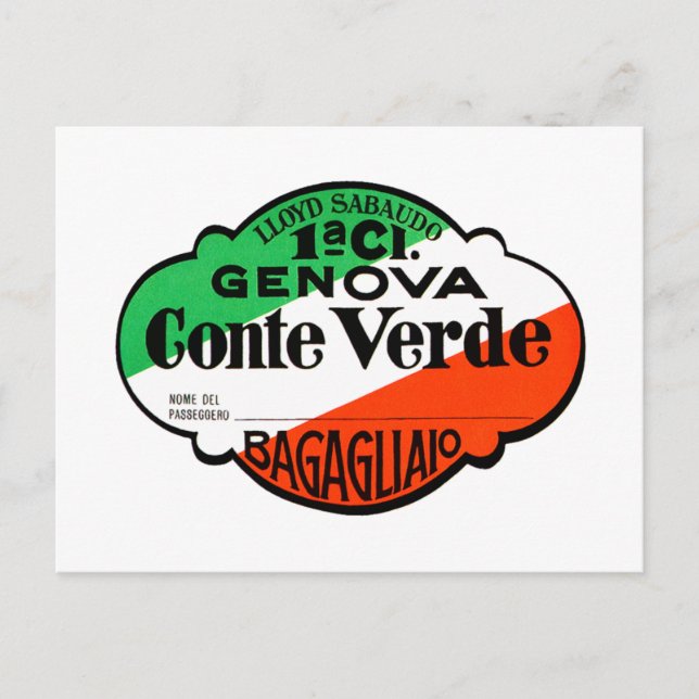GenovaConteVerde Vykort (Framsida)