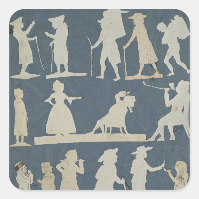 Genre Scene Fyrkantigt Klistermärke (Framsida)