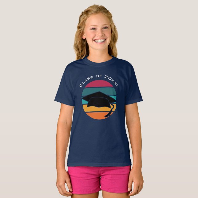 Genritarpanel för Retro Student T Shirt (Hel framsida)
