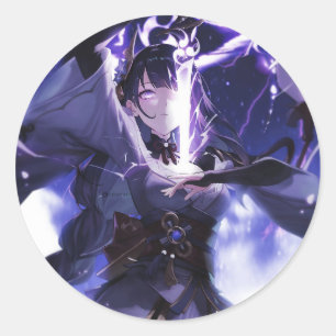 Genshin impact Baal #1 Runt Klistermärke
