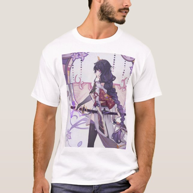 Genshin impact Baal sakura löv T Shirt (Framsida)