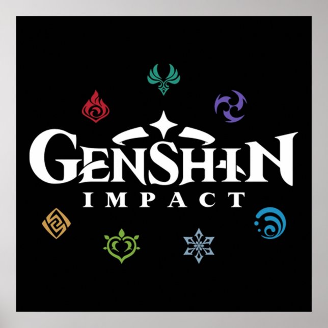 Genshin Impact Inslag Färg Poster (Framsidan)