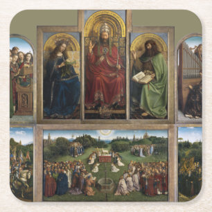 Gent Altarpart, Van Eyck Brothers Underlägg Papper Kvadrat