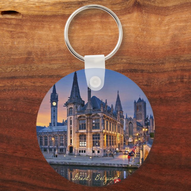 Gent, Belgien, sol Nyckelring (Framsida)