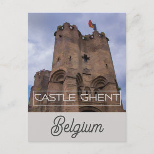 Gent Belgium Gravensteen Castle Travel Photo Vykort