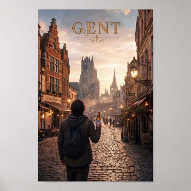 Gent Katedral Gatlykta Resa Poster (Framsidan)
