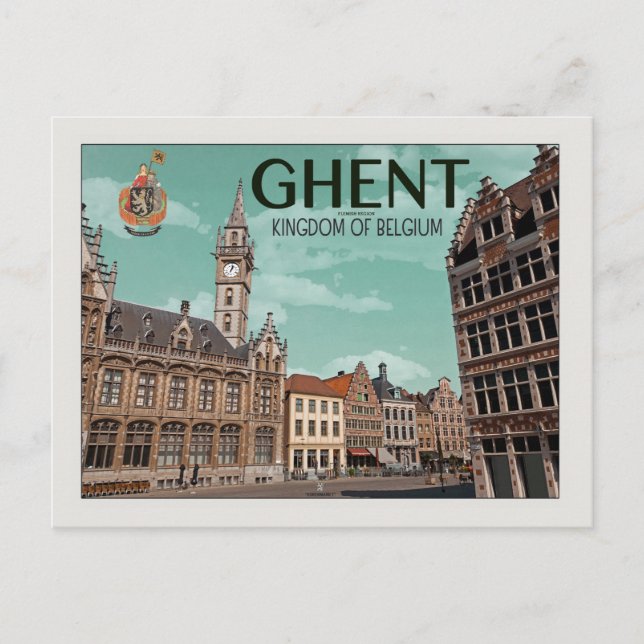 Gent - Korenmarkt Vykort (Framsida)