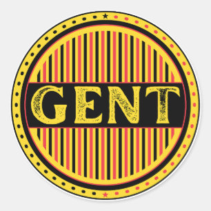 Gent Stad Proud Emblem – Belgisk Identitet Runt Klistermärke