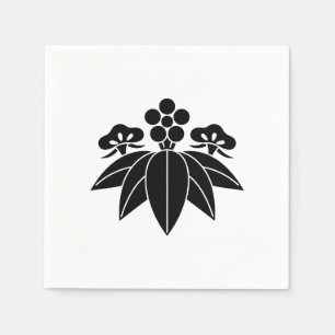 Gentian-stil tallrik med furu, bambus och japansk pappersservett