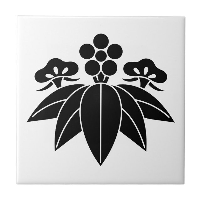 Gentian-stil tallrik med furu, bambus och ume kakelplatta (Framsidan)