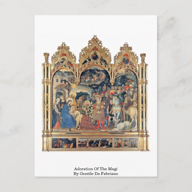 Gentile Da Fabrianos lagning av Magi Vykort (Framsida)