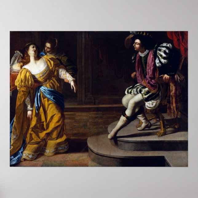 Gentileschi - Ester inför Ahasverus 1635 Poster (Framsidan)