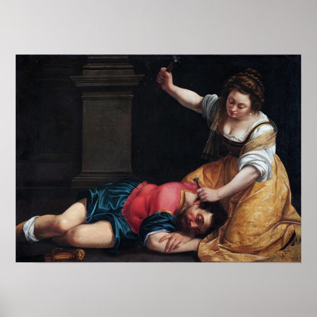 Gentileschi - Jael och Sisera Poster (Framsidan)