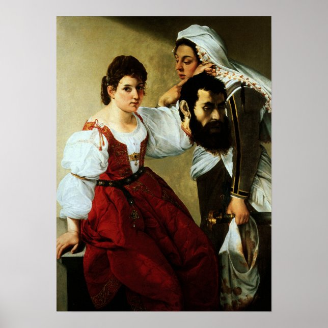 Gentileschi - Judit, Tjänsteflicka Med Huvud Poster (Framsidan)