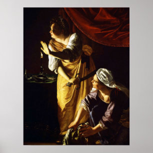 Gentileschi - Judith och Maidservant Poster