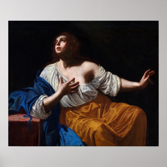 Gentileschi - Penitent Magdalene Poster (Framsidan)